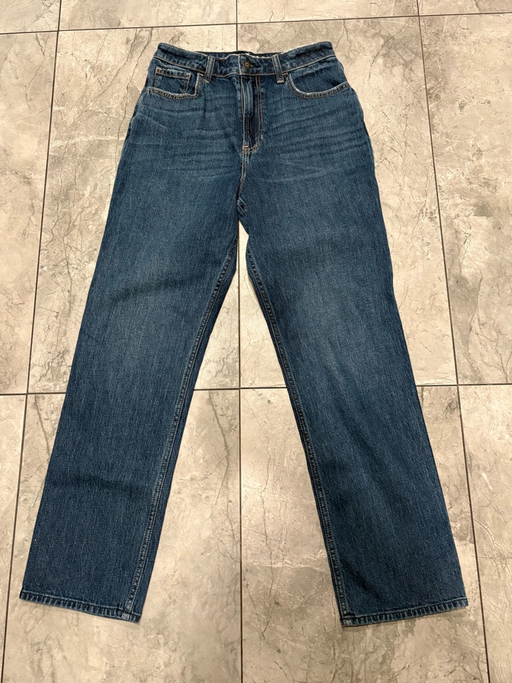 Hollister Mid Wash Denim Jeans - Blue